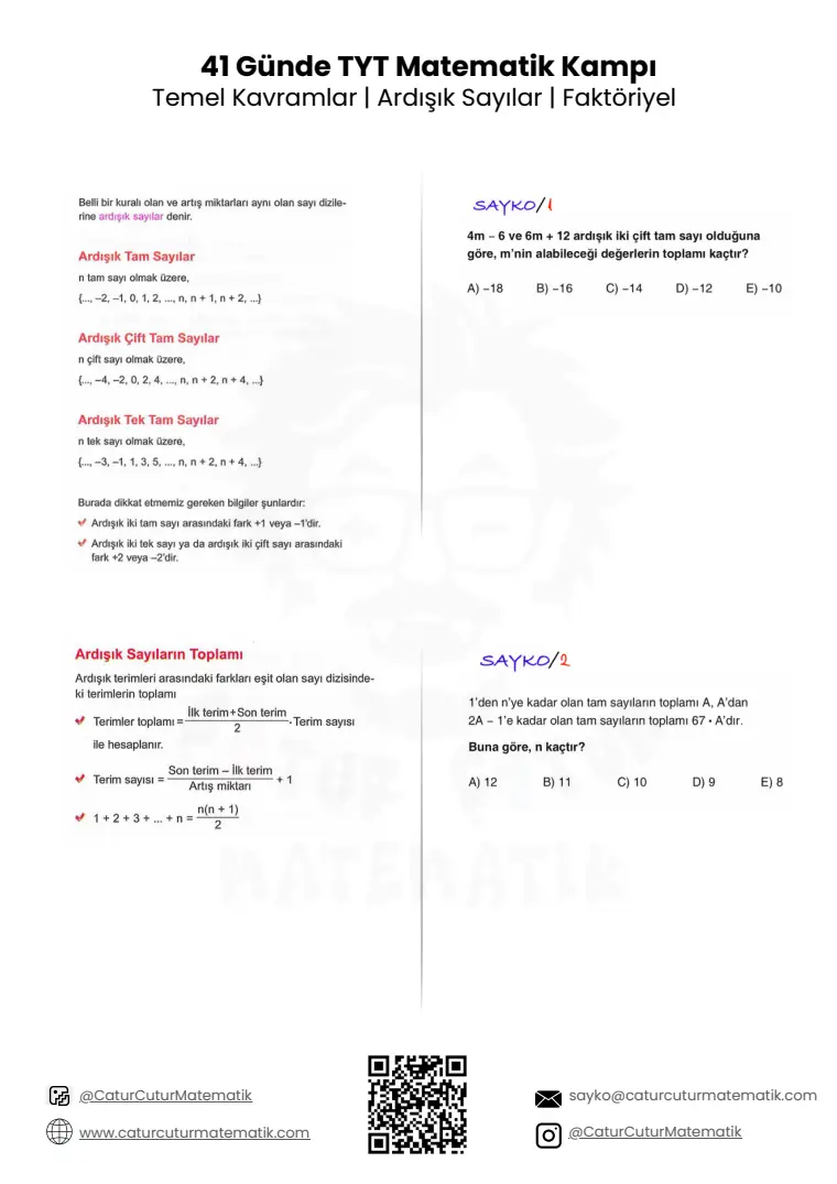 Ardışık Sayılar ve Faktöriyel PDF, sayfa 1 / 5