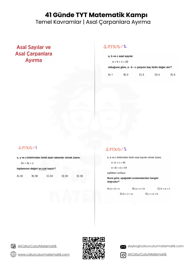 Asal Çarpanlara Ayırma PDF, sayfa 1 / 4