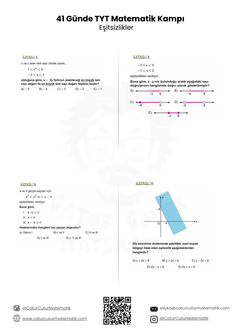 Basit Eşitsizlikler PDF, sayfa 5 / 10