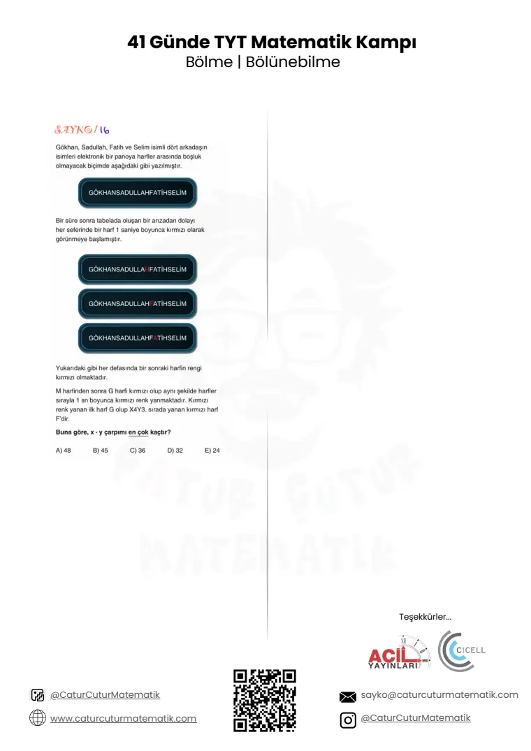 Bölme ve Bölünebilme PDF, sayfa 9 / 9