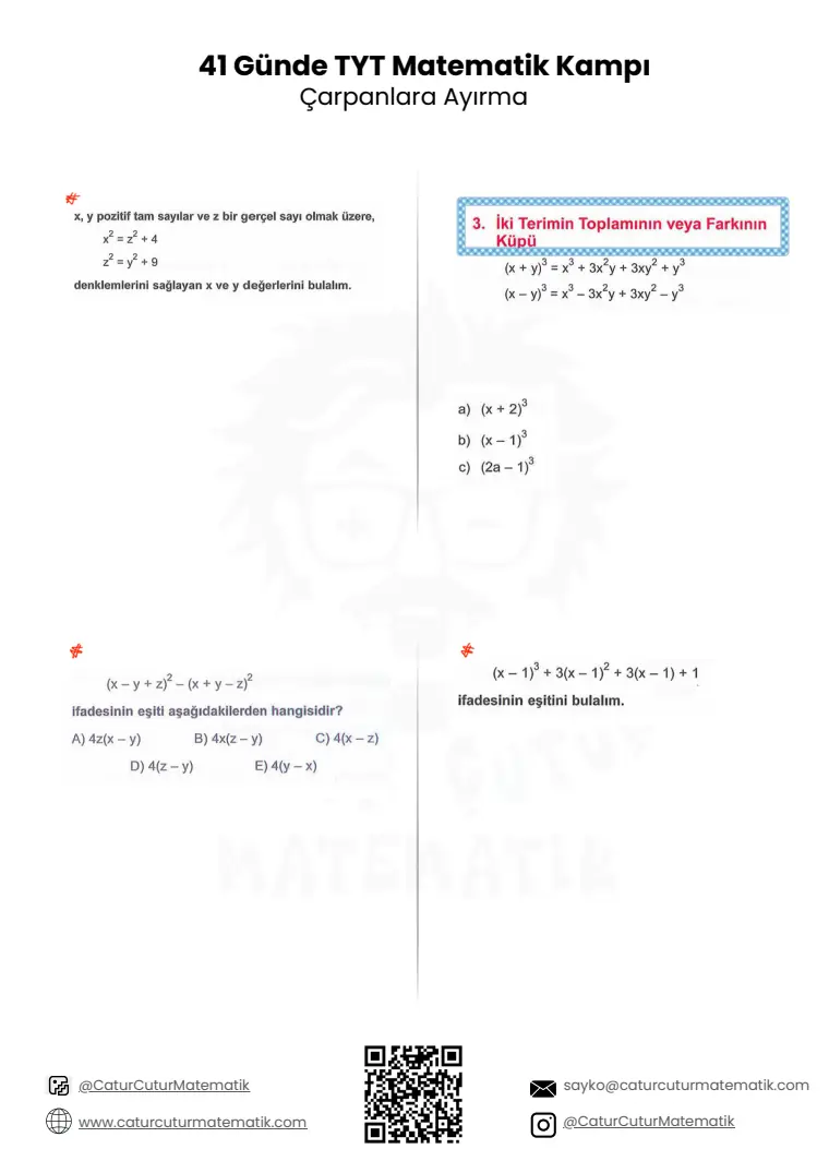 Çarpanlara Ayırma PDF, sayfa 4 / 17