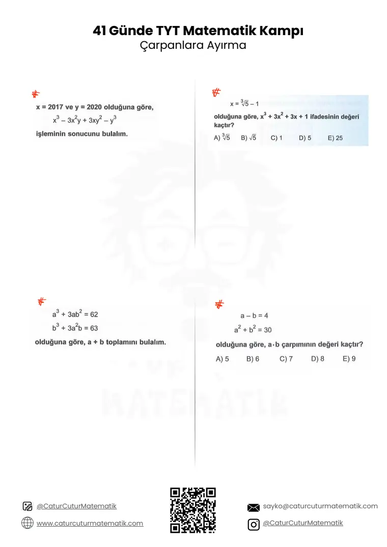 Çarpanlara Ayırma PDF, sayfa 5 / 17
