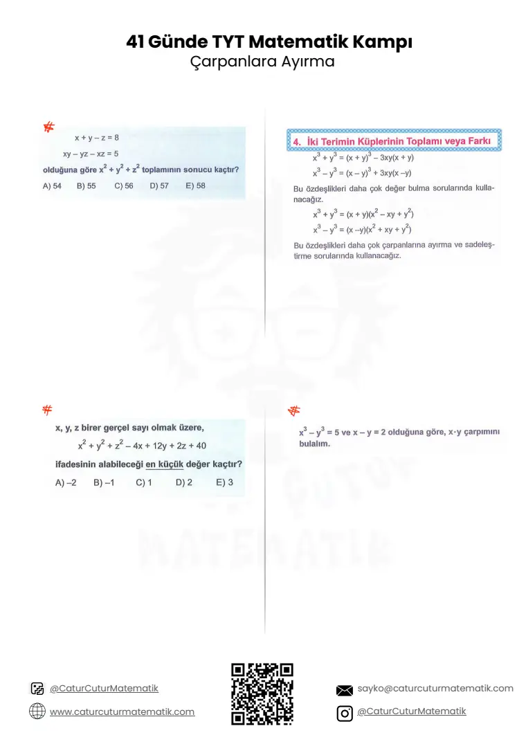 Çarpanlara Ayırma PDF, sayfa 6 / 17