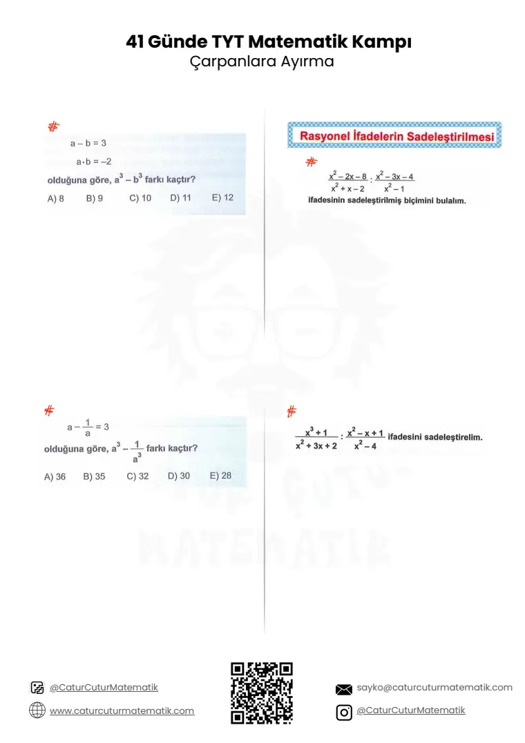 Çarpanlara Ayırma PDF, sayfa 7 / 17