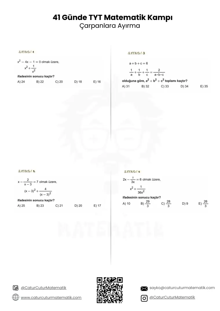 Çarpanlara Ayırma PDF, sayfa 10 / 17