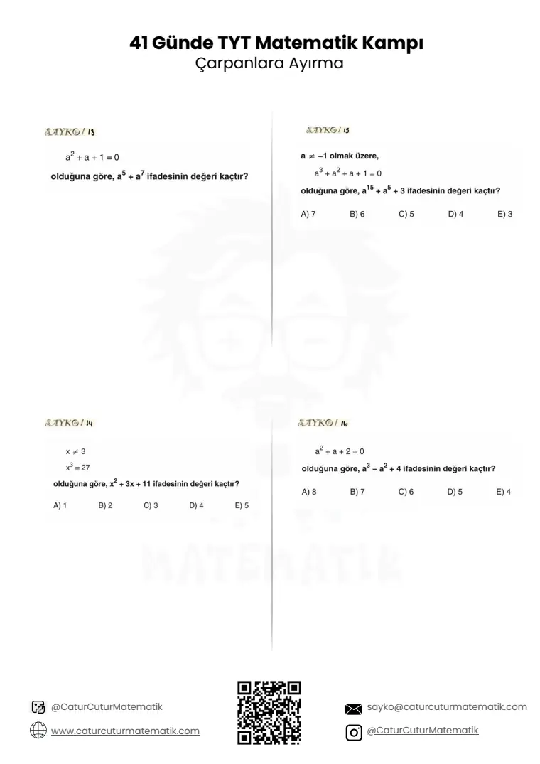 Çarpanlara Ayırma PDF, sayfa 13 / 17