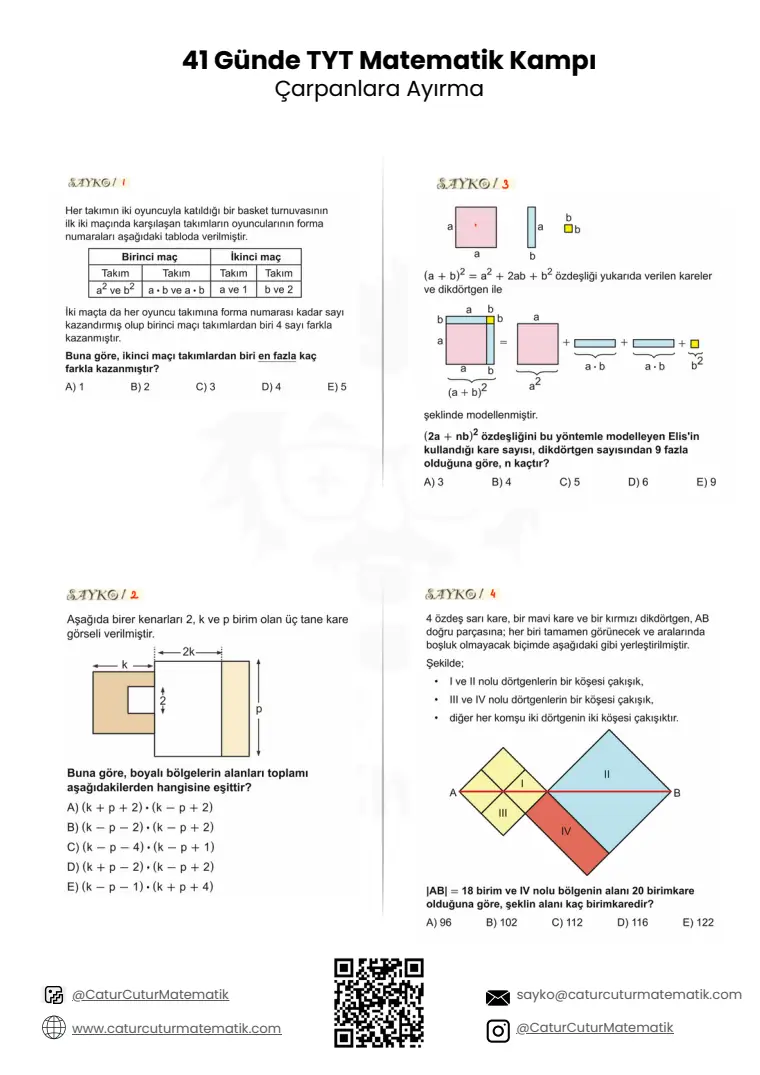 Çarpanlara Ayırma PDF, sayfa 14 / 17