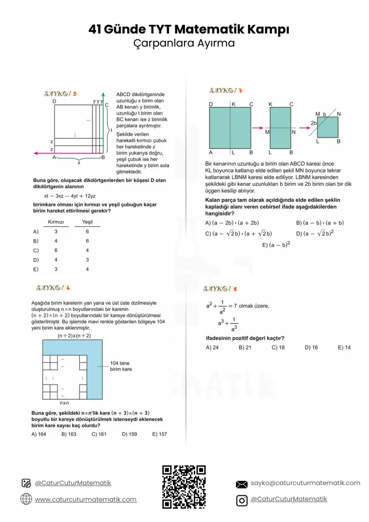 Çarpanlara Ayırma PDF, sayfa 15 / 17