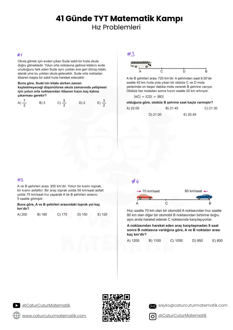 Hız Problemleri PDF, sayfa 1 / 9