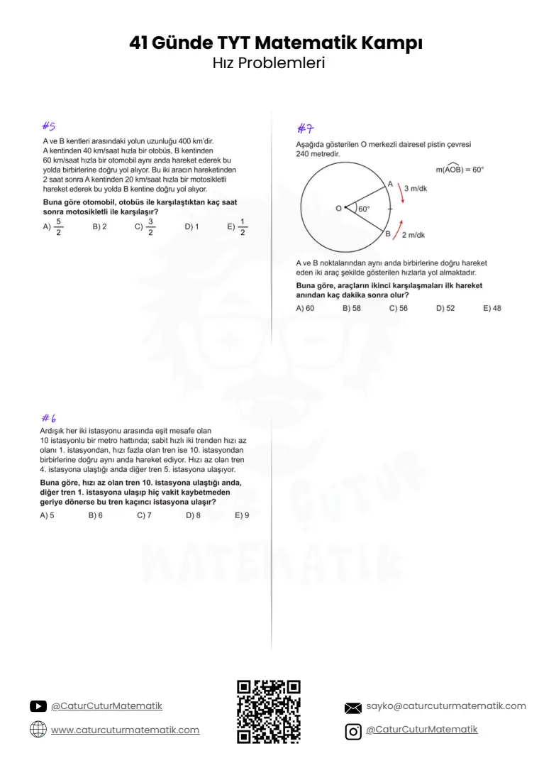 Hız Problemleri PDF, sayfa 2 / 9
