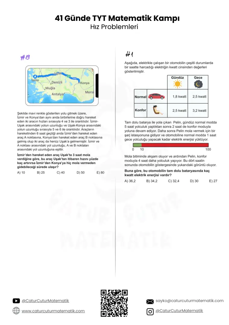 Hız Problemleri PDF, sayfa 6 / 9