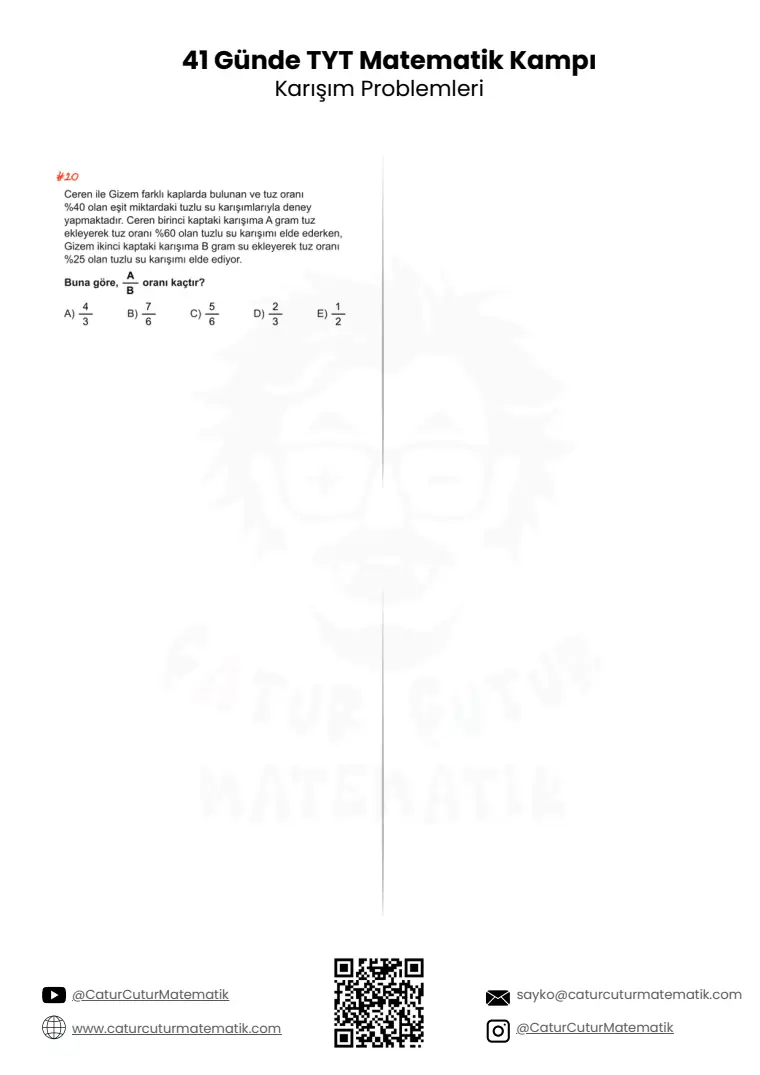 Karışım Problemleri PDF, sayfa 6 / 6