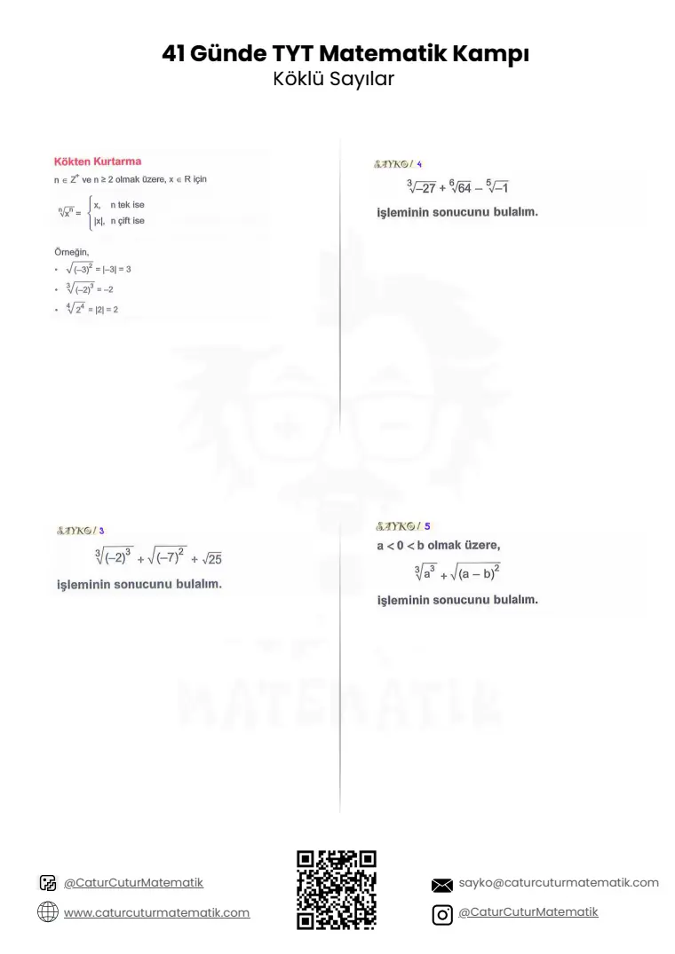 Köklü Sayılar PDF, sayfa 2 / 16