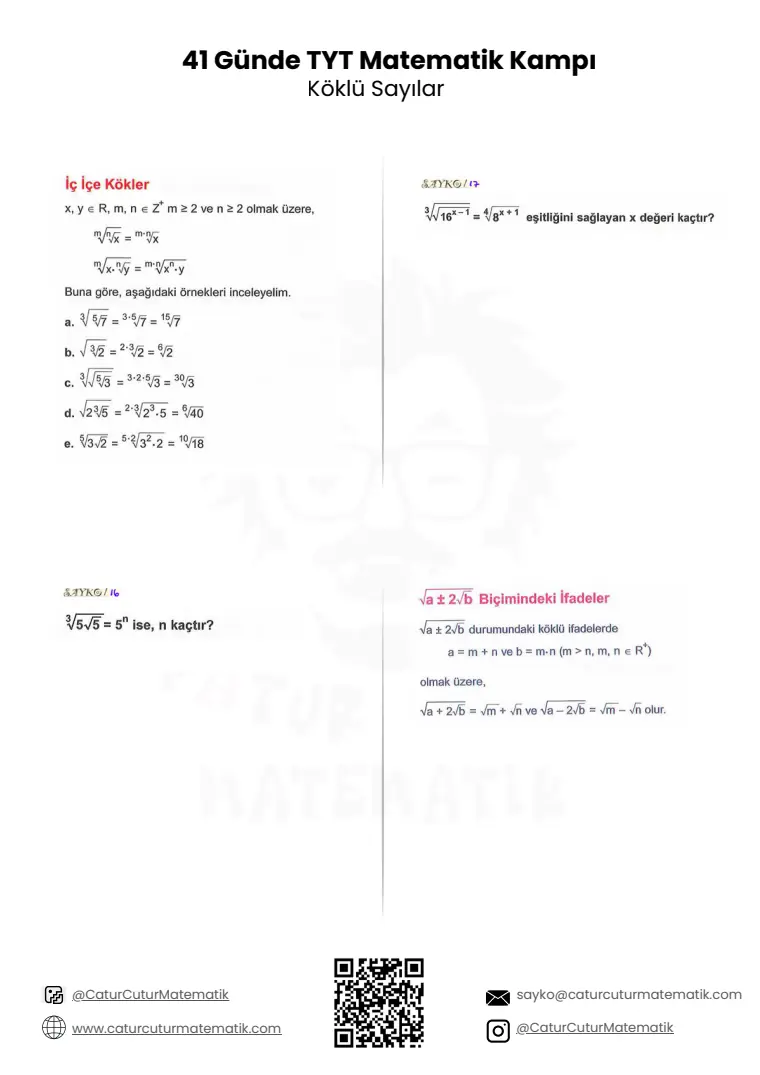 Köklü Sayılar PDF, sayfa 7 / 16