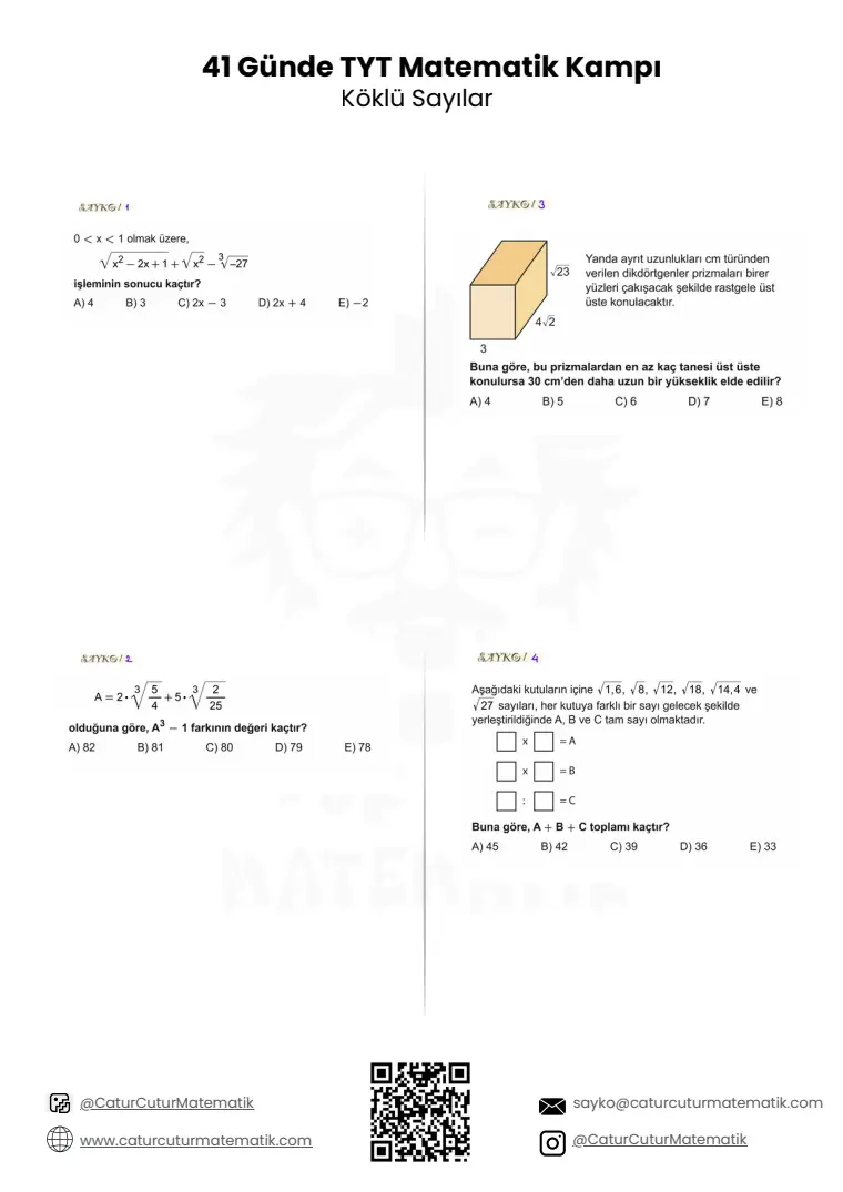 Köklü Sayılar PDF, sayfa 9 / 16