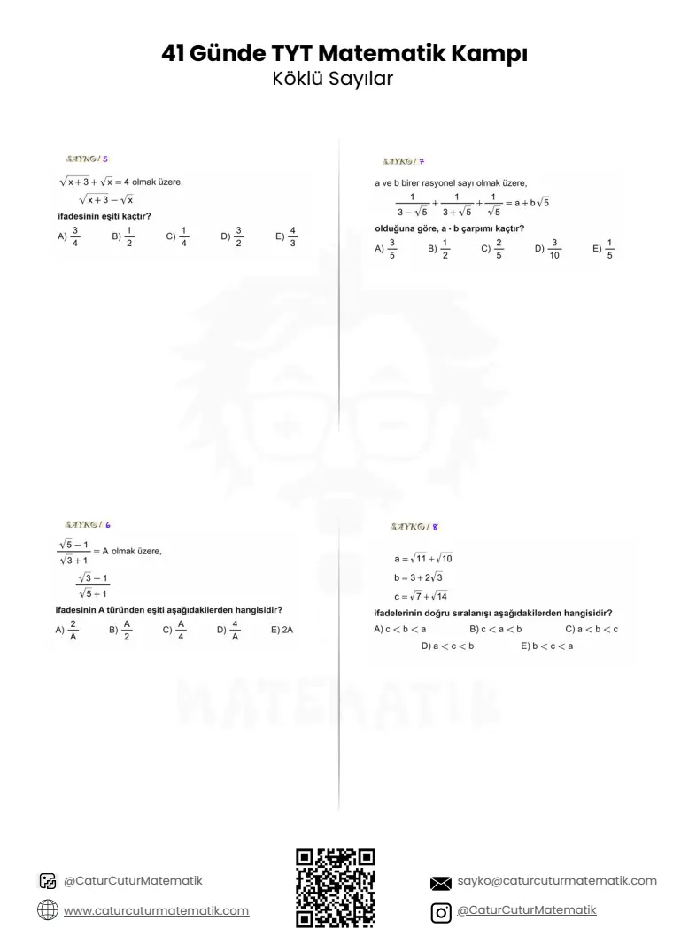Köklü Sayılar PDF, sayfa 10 / 16