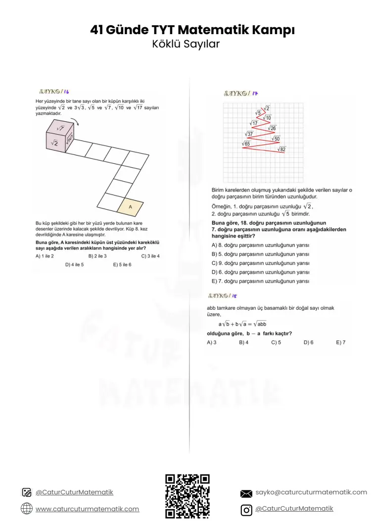 Köklü Sayılar PDF, sayfa 13 / 16