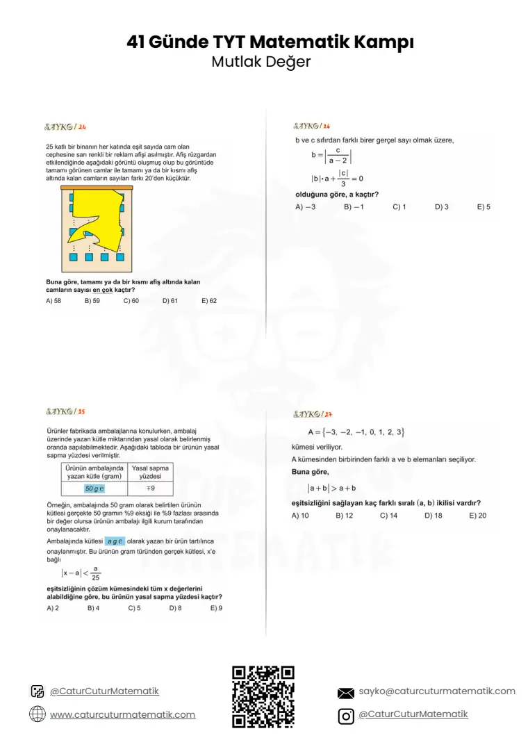 Mutlak Değer PDF, sayfa 12 / 13