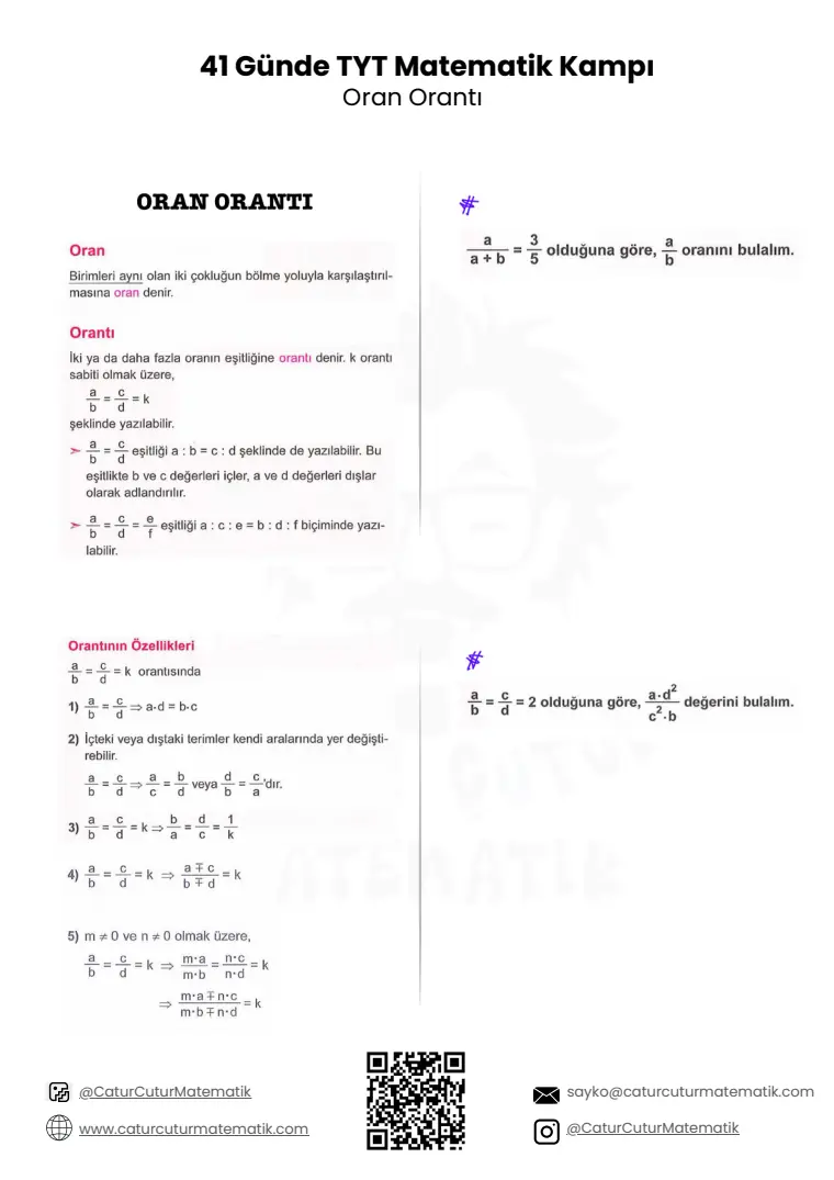 Oran ve Orantı PDF, sayfa 1 / 18