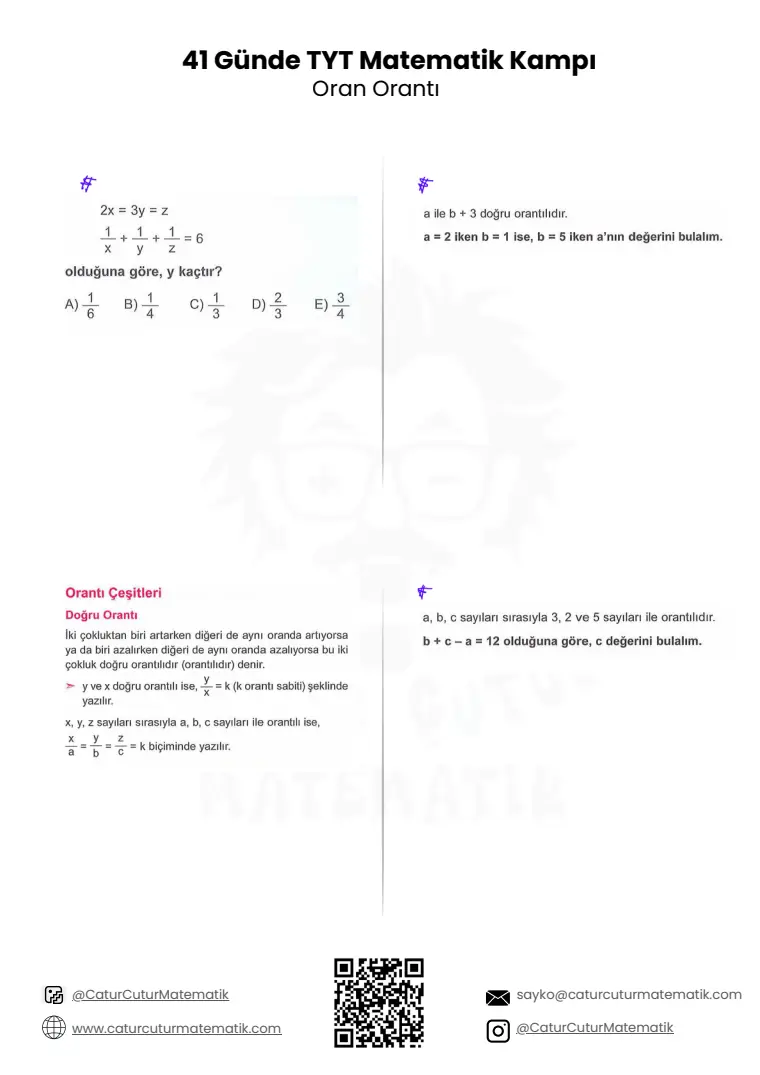 Oran ve Orantı PDF, sayfa 3 / 18