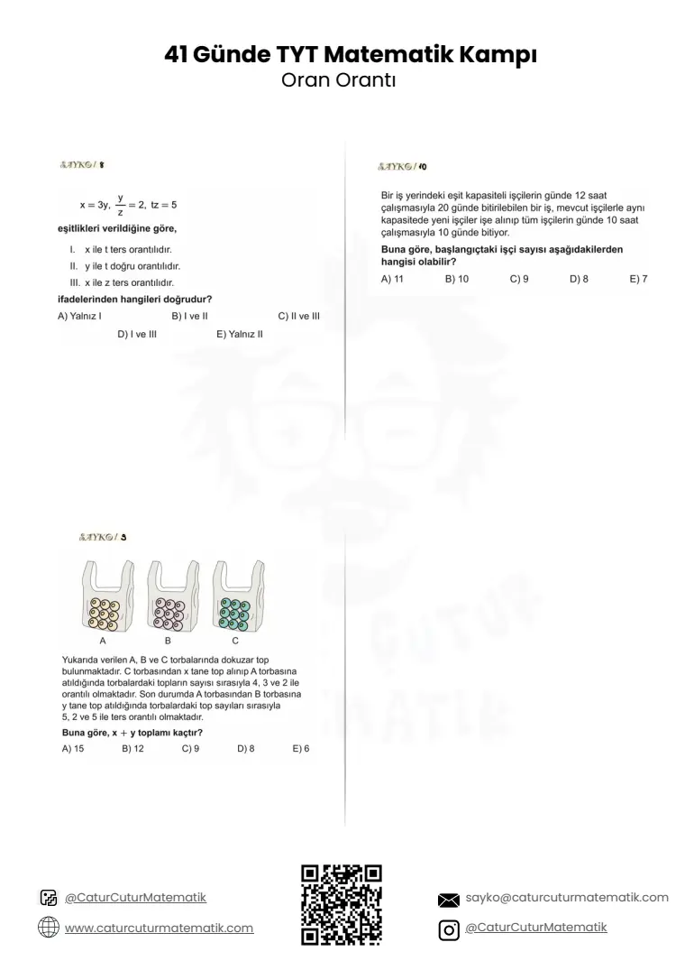 Oran ve Orantı PDF, sayfa 10 / 18