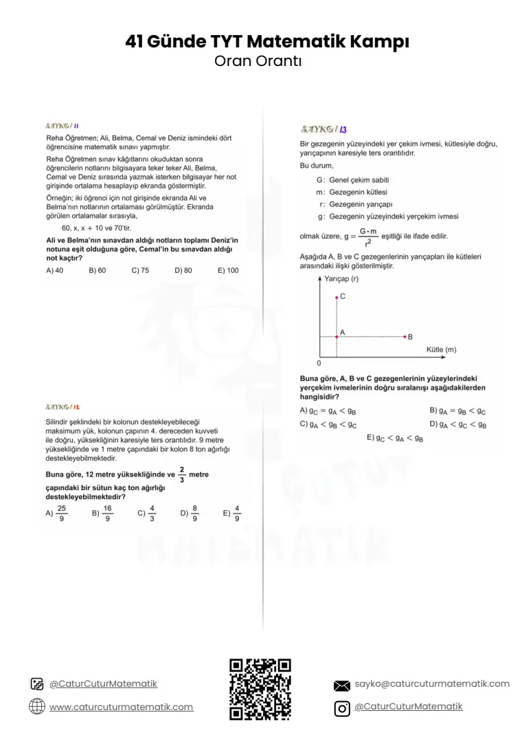 Oran ve Orantı PDF, sayfa 16 / 18