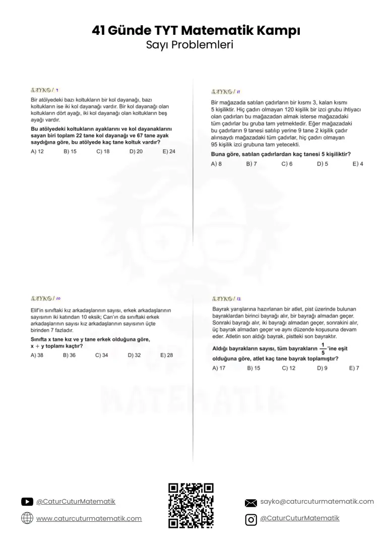Sayı ve Kesir Problemleri PDF, sayfa 3 / 7
