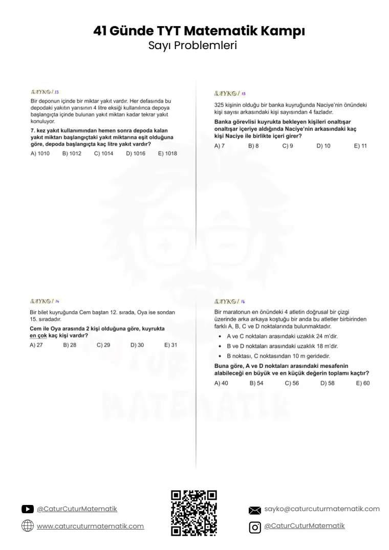 Sayı ve Kesir Problemleri PDF, sayfa 4 / 7