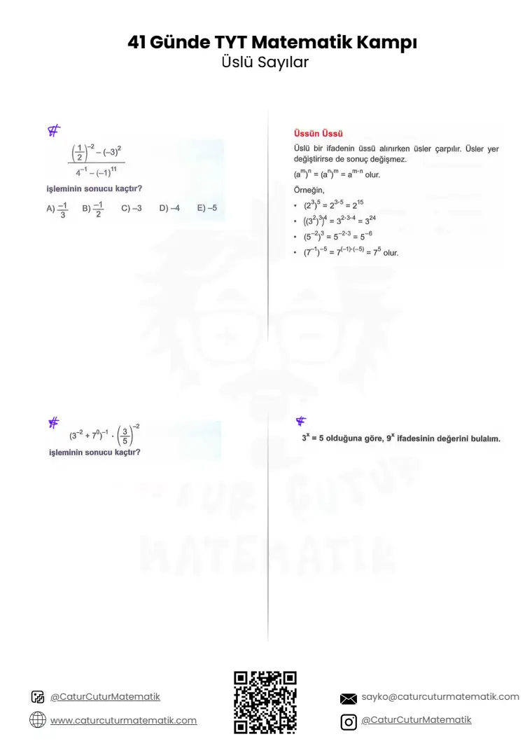 Üslü Sayılar PDF, sayfa 2 / 24