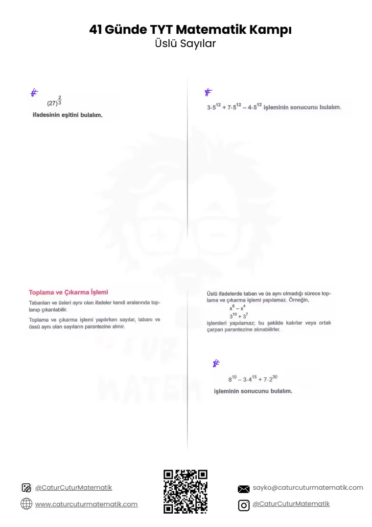 Üslü Sayılar PDF, sayfa 3 / 24
