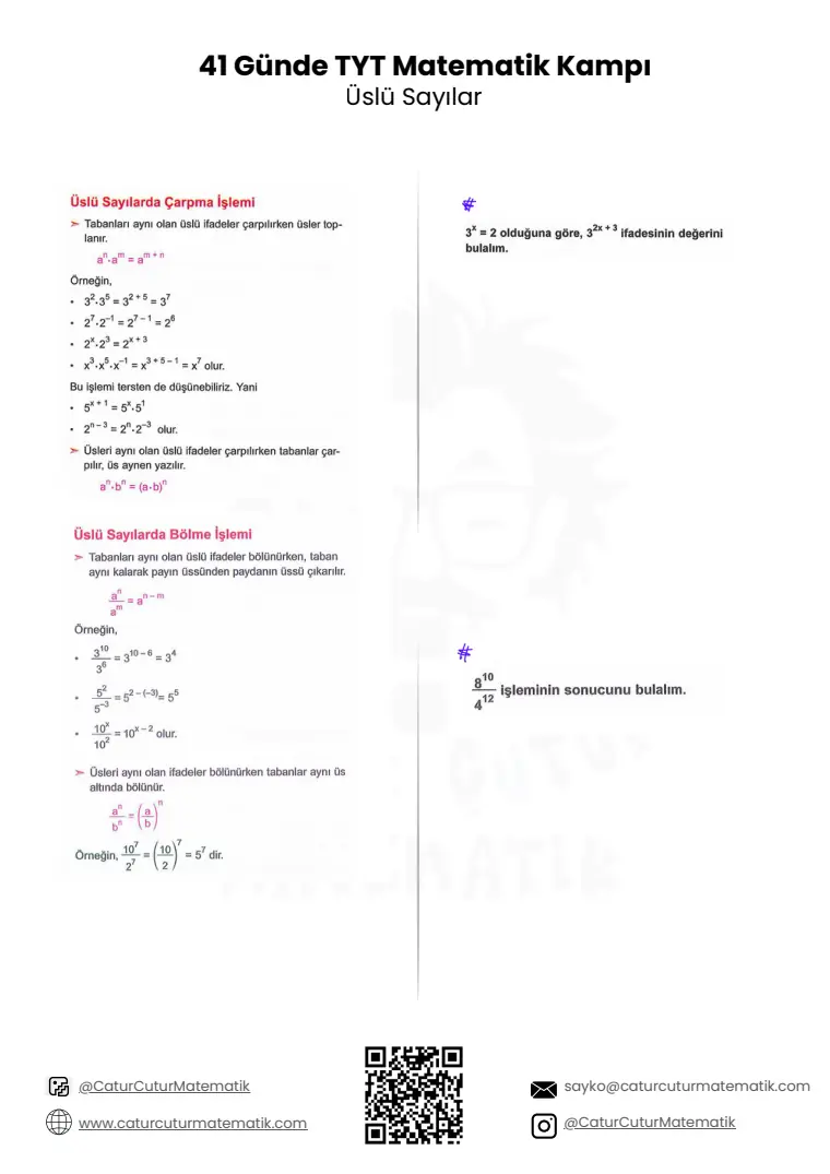 Üslü Sayılar PDF, sayfa 4 / 24