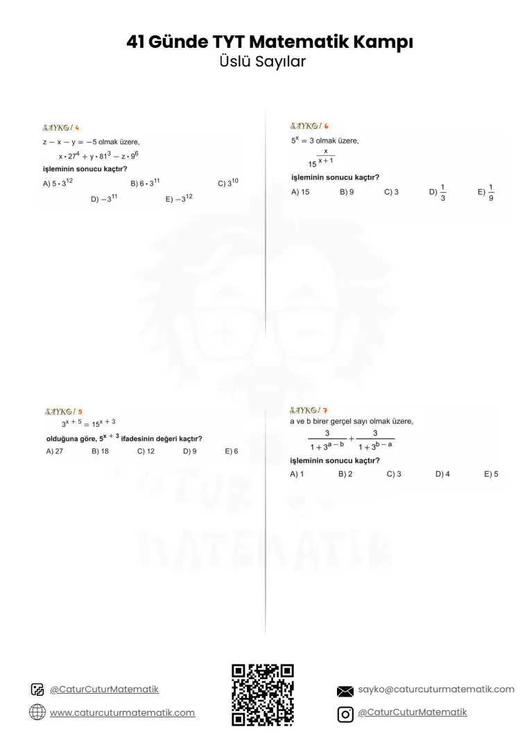 Üslü Sayılar PDF, sayfa 6 / 24