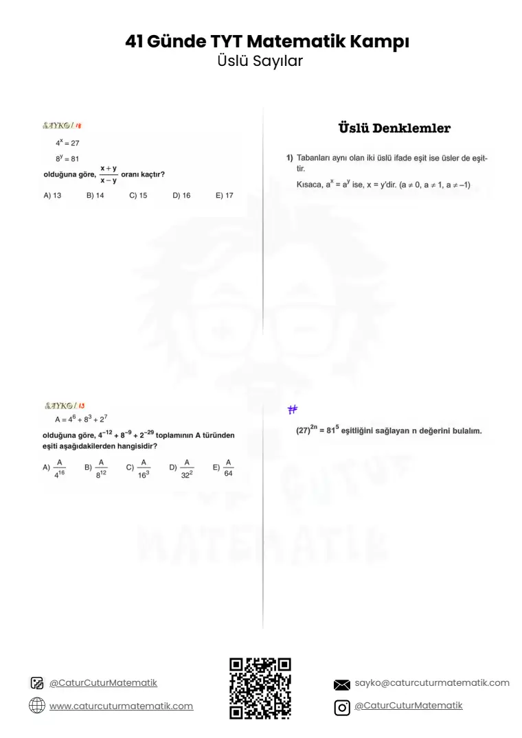 Üslü Sayılar PDF, sayfa 10 / 24