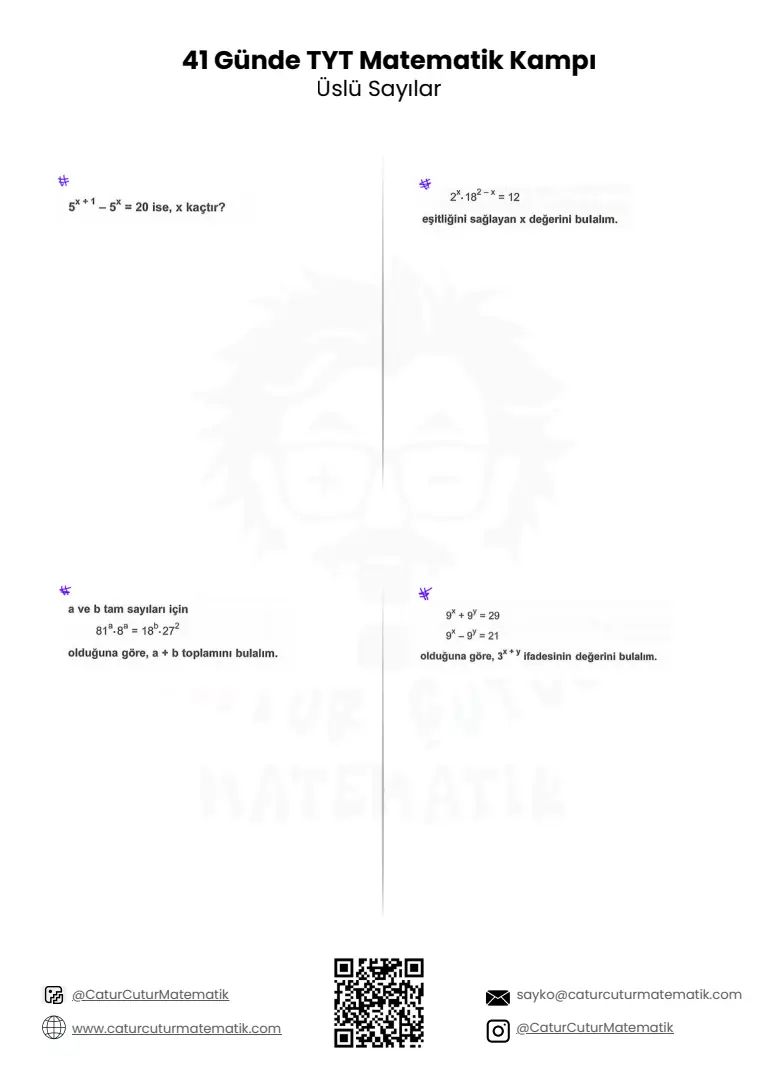 Üslü Sayılar PDF, sayfa 11 / 24