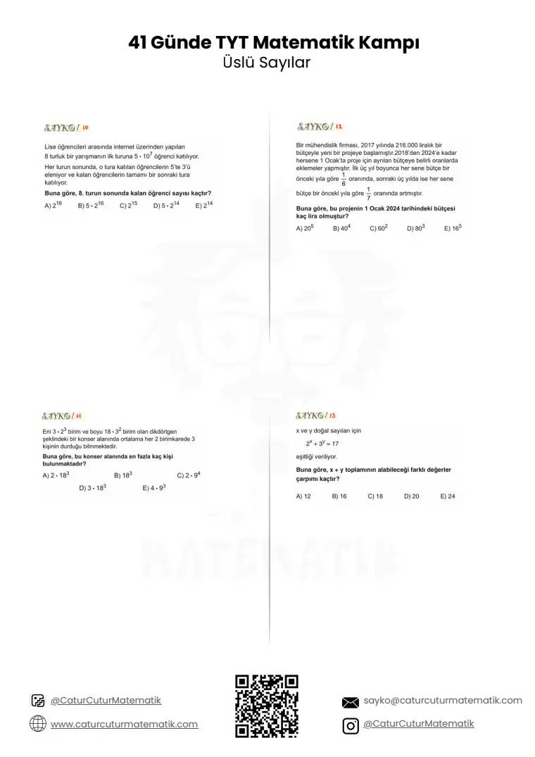 Üslü Sayılar PDF, sayfa 17 / 24