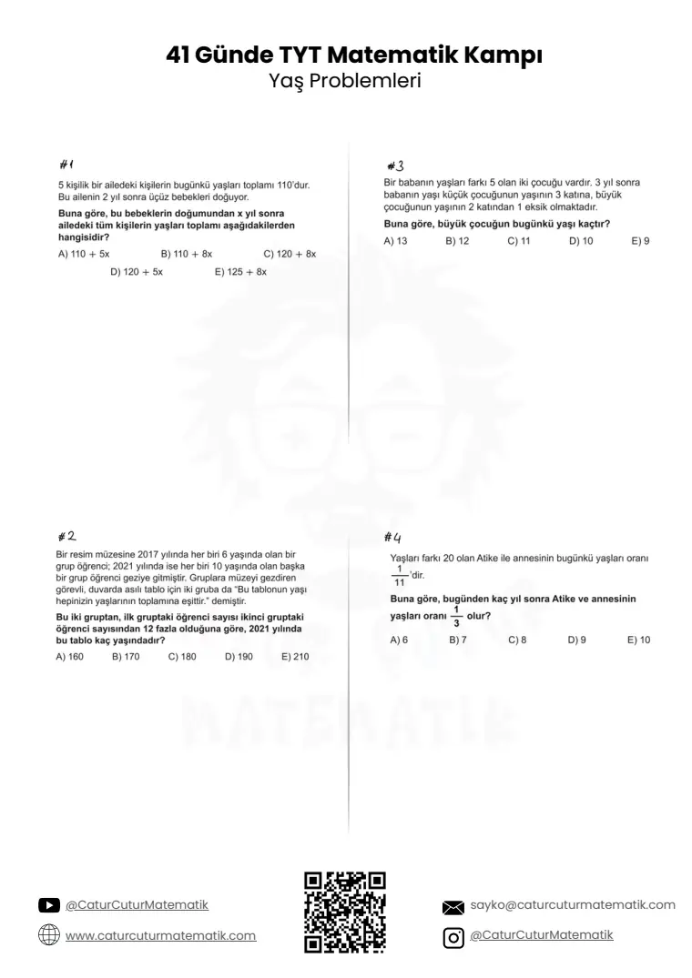 Yaş Problemleri PDF, sayfa 1 / 6